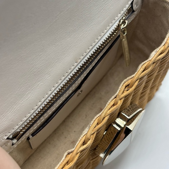 Kate Spade Nicola Turnlock Wicker Crossbody Bag - Picture 9 of 11
